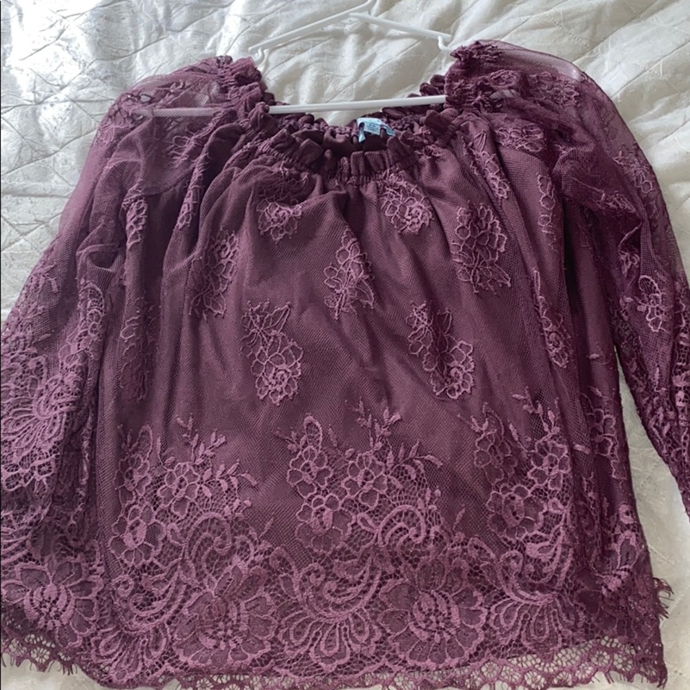 purple shirt